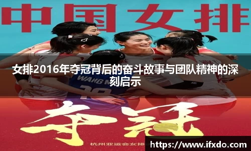 女排2016年夺冠背后的奋斗故事与团队精神的深刻启示