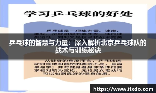 乒乓球的智慧与力量：深入解析北京乒乓球队的战术与训练秘诀